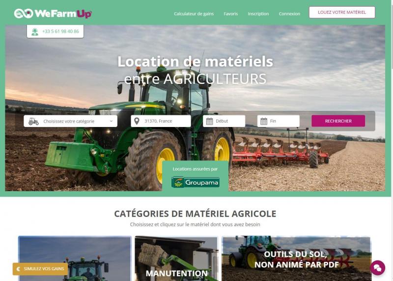 Avec WeFarmUp.com, les agriculteurs peuvent louer entre eux le matériel dont ils ont besoin.