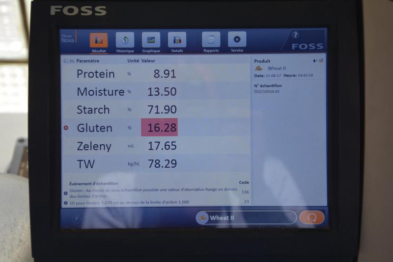 ... un bilan qualitatif global, mais aussi variétal, des blés récoltés.