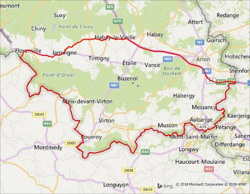 La zone de protection s’étend sur 63.000
ha, dans le sud de la province de Luxembourg.