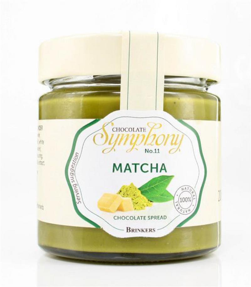On remarque une apparition de nouveaux goûts, comme cette pâte à tartiner au chocolat blanc et thé matcha...