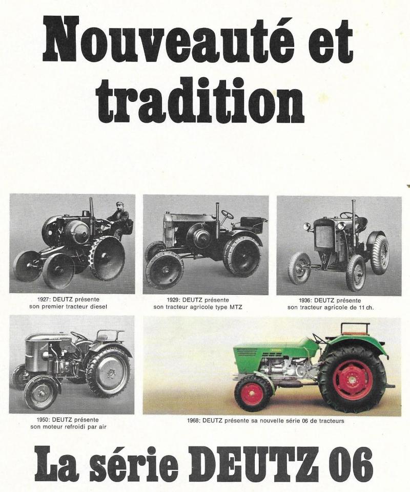 Dans son prospectus de présentation de la gamme, Deutz met en évidence la filiation de ses nouveaux tracteurs avec leurs prédécesseurs tout en mettant l'accent sur la nouveauté.