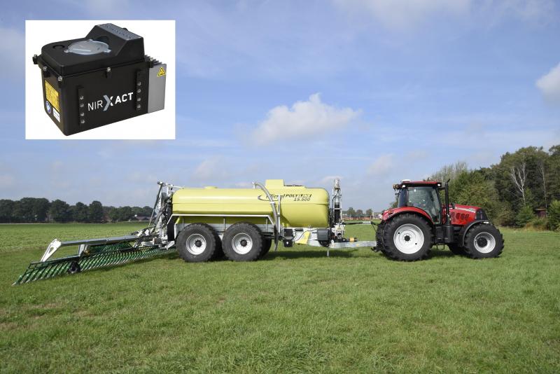 Monté sur une tonne à lisier, le capteur NIRXact détermine avec précision la composition de l’effluent épandu, pour une gestion optimale des engrais de ferme et fertilisants minéraux.