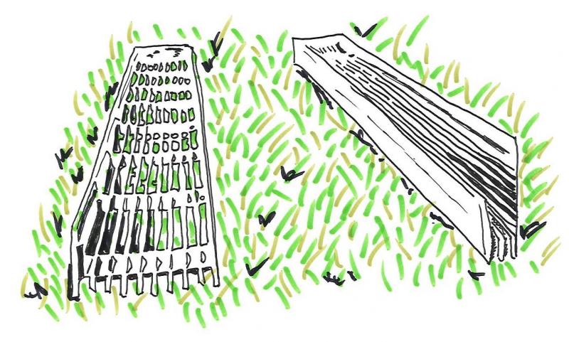 Figure 11: certains agriculteurs s’équipent de «rampes d’accès» posées sur l’herbe pour ne pas abîmer leur aire enherbée.