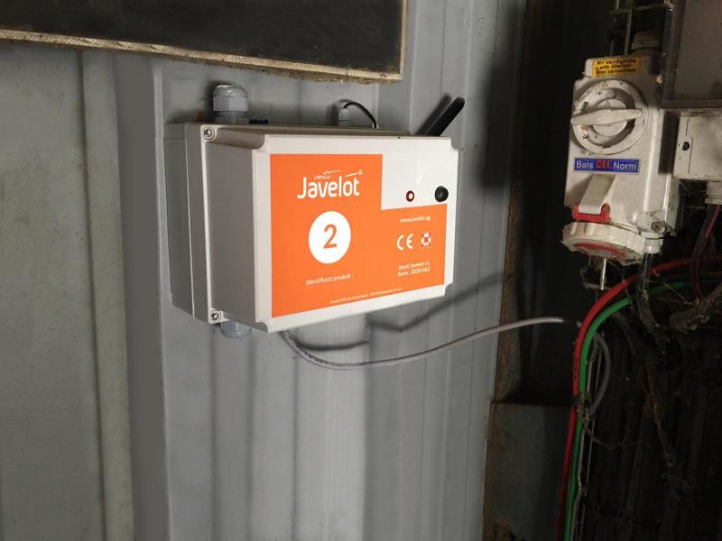 Le Venti’Javelot peut déclencher la ventilation du hangar de stockage des céréales lorsque cela s’avère nécessaire, en fonction des températures relevées à l’extérieur du hangar et au sein du tas de céréales.