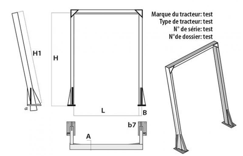 SécuTrac fournit les plans nécessaires à la réalisation d’un arceau de sécurité. Il convient néanmoins de s’adresser à un professionnel pour la réalisation du dispositif. (© Inrae)