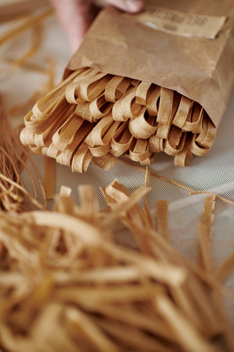 La composition et les formes proposées, deux éléments qui permettent à Belpasta de se différencier.