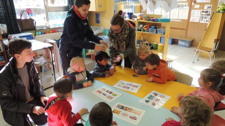 La réduction des déchets passe aussi par la sensibilisation des plus petits (ici en maternelle).