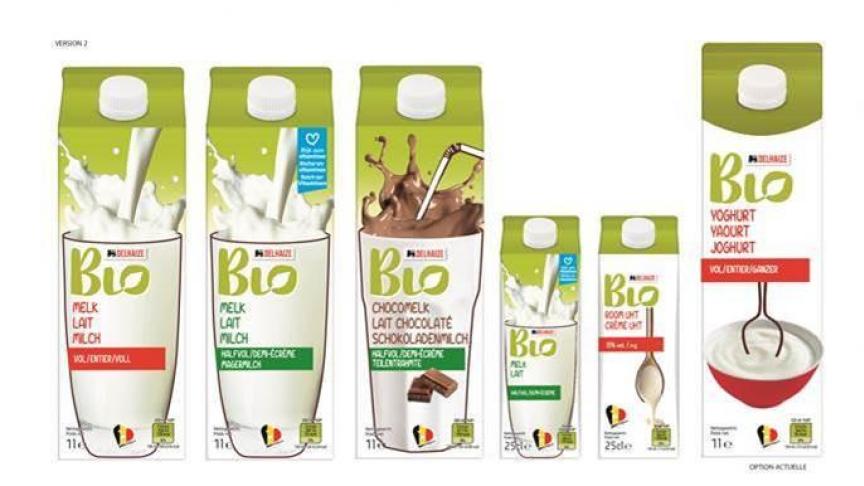 Tous les emballages porteront le logo Biomilk.be, permettant au client de faire le lien immédiatement.