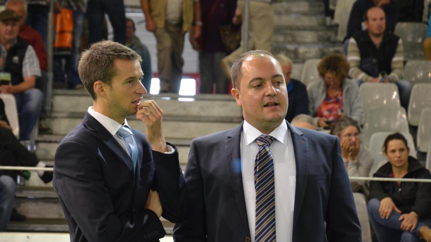 Jonas Pussemier, à gauche, et Bruno Toussaint, à droite, ont fait montre d’une belle  complicité et de professionnalisme pour juger le Challenge France.
