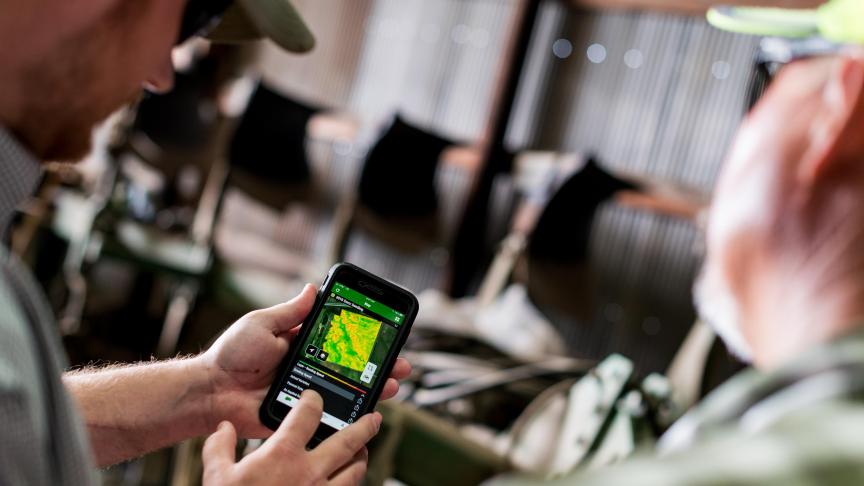 L’application permet notamment d’accéder aux données agronomiques et aux données machines de la ferme.