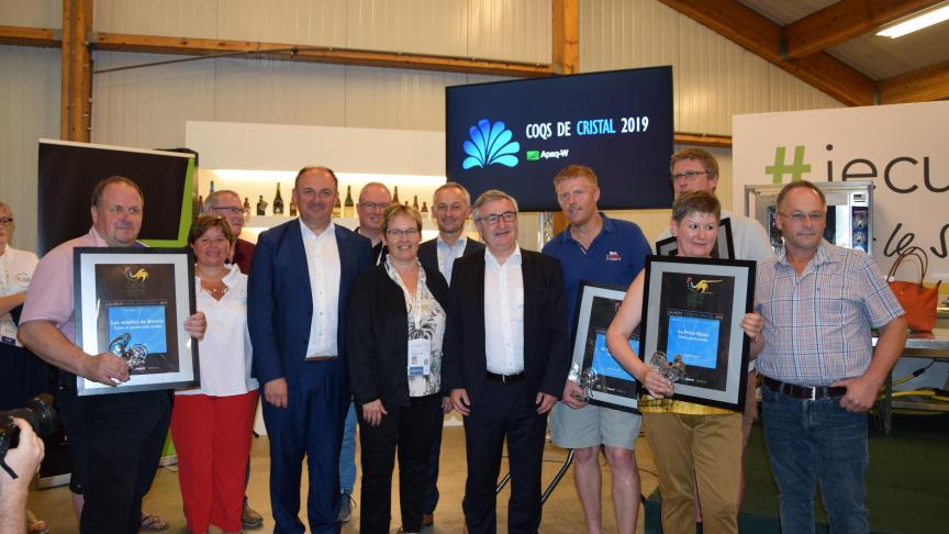 Les lauréats qui ont été proclamés, en présence du Ministre wallon de l'Agriculture, à la Foire de Libramont, berceau de l'initiative.
