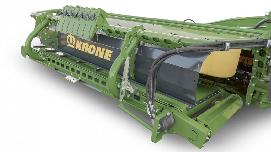 Sur ce nouveau tapis, Krone a augmenté de 25 % le diamètre des galets  en vue d’améliorer la qualité et l’homogénéité de l’andainage.