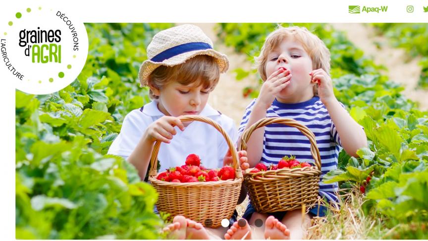 « Graines d’AGRI, découvrons l’agriculture » est disponible via <a href=http://grainesdagri.be>http://grainesdagri.be</a>.