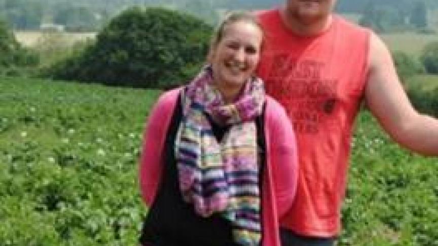 Gautier Dublet et Maureen Kesch, de la Ferme de Vert’Denne à Marche-en-Famenne.