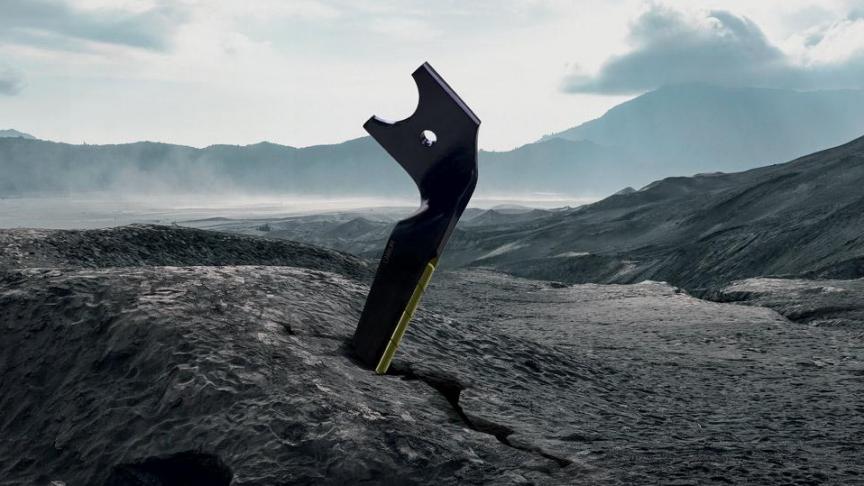 La lame à plaquettes Durakarb peut être montée en lieu et place  des lames standard et des lames avec revêtement carbure Durakuhn.