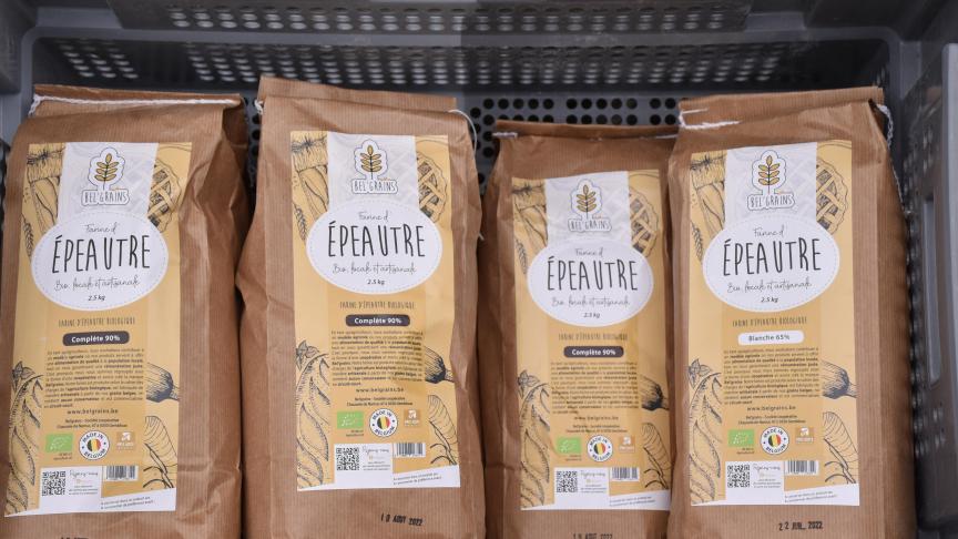 Les coopérateurs vendent leur farine sous forme de sachets de 2,5 kg et projettent de faire des sacs de 25 kg à destination des boulangeries.